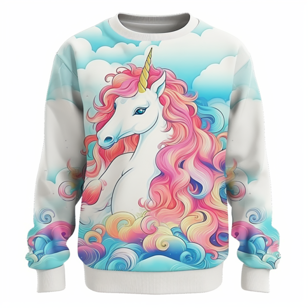 3D Digital Printed Hoodie Unicorn Style Full-color Printed Unisex Long-sleeved Pullover Hoodie - Image 3
