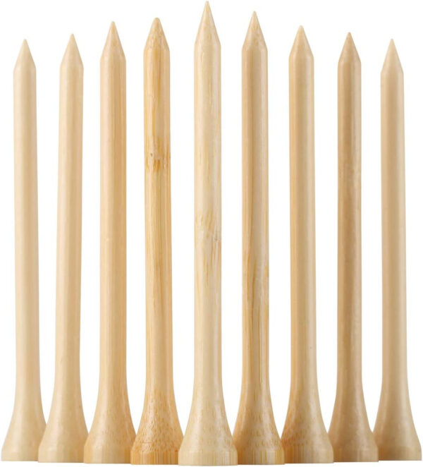 Natural Bamboo Golf Tees: Unbreakable, Custom Logo - Image 2
