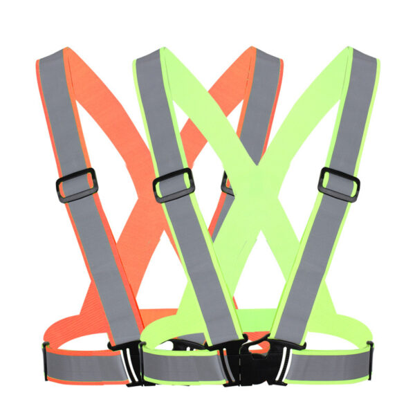 Reflective Green Running Shirt with Safety Band - Image 2