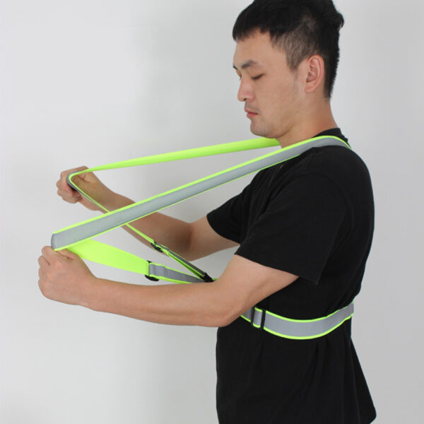 Reflective Green Running Shirt with Safety Band - Image 4